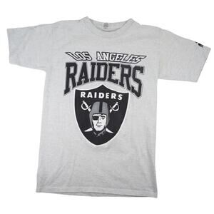 Vintage 90s Starter Los Angeles Raiders Spellout Graphic Shirt